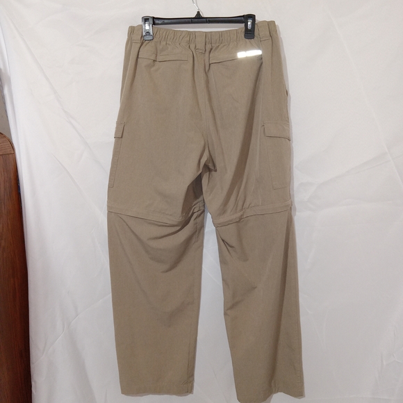 Reel Legends Convertible Pants Mens Large Khaki Zip Off Cargo Outdoor Hiking - Picture 5 of 13